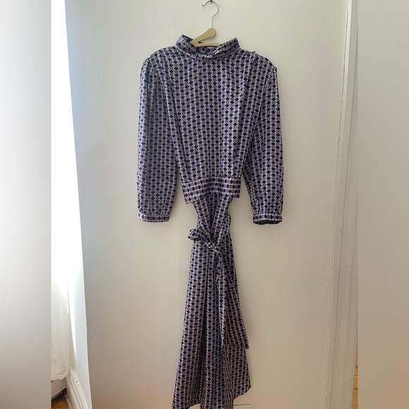 Lilac and purple tea style dress waist belt - Picture 1 of 5